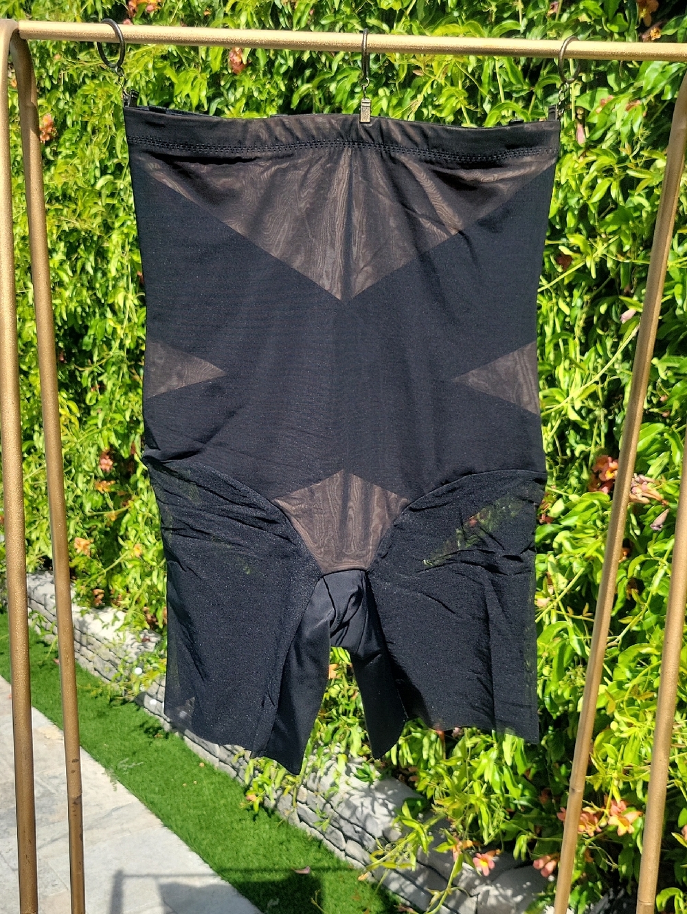 Honeylove SuperPower Shorts Black High-Waist Shaper Shorts with Mesh Panels 1X